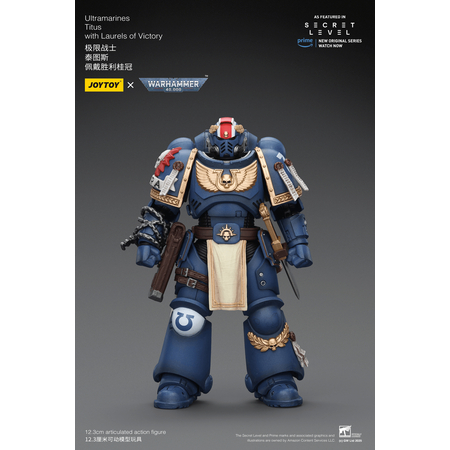 Warhammer 40K Ultramarines Titus avec les Lauriers de la Victoire Figurine JoyToy JT02779